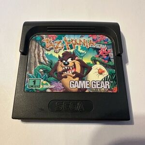 Sega Game Gear Taz-Mania Cartridge and Manual